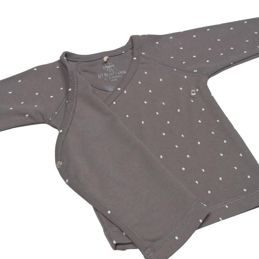 Lässig Baby Wickelshirt - Bio Baumwolle, Spots, Anthrazit Discount Store für neue Produkte