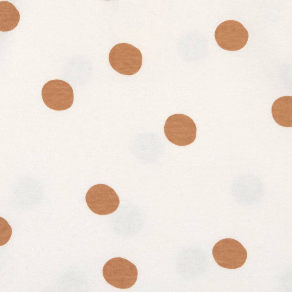 Lässig Baby Schlafanzug mit Füßen - Bio Baumwolle, Big Dots, Weiß Fabrikladen