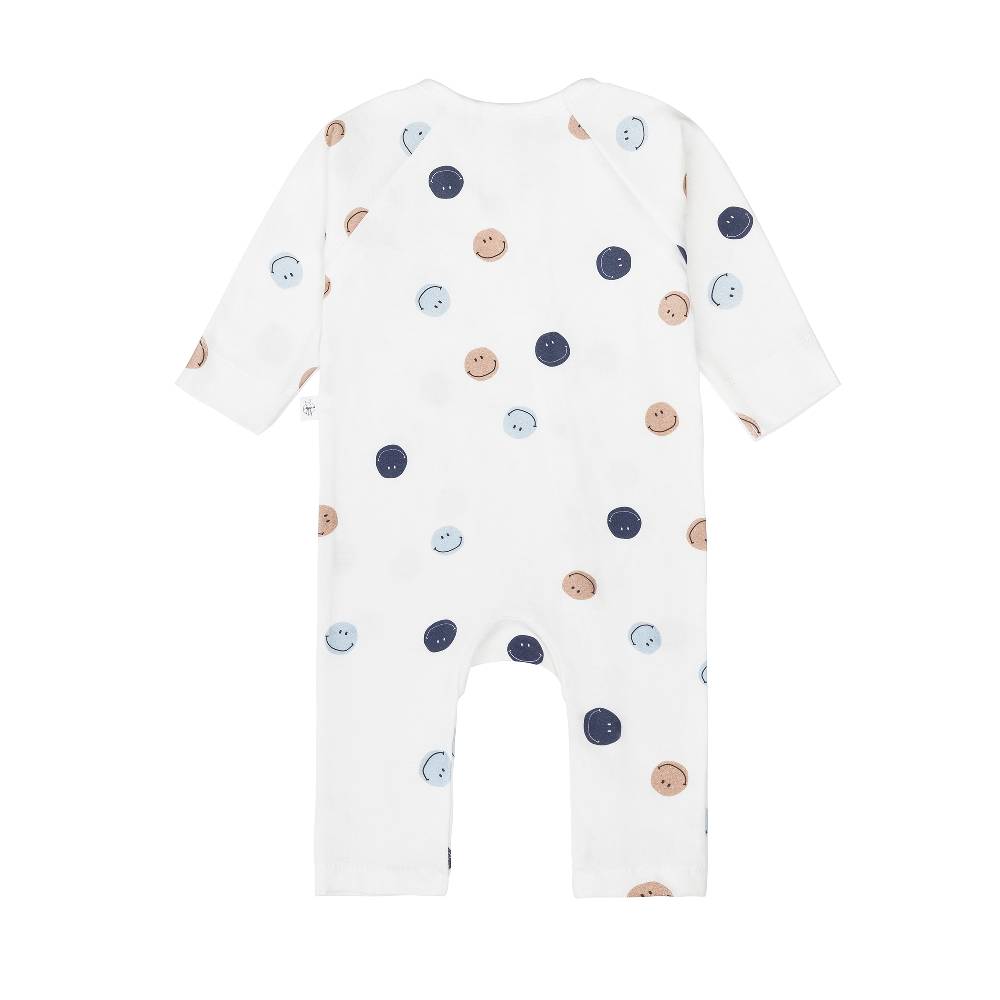 Lässig Baby Schlafoverall - Bio Baumwolle, Smile, Milky 2025