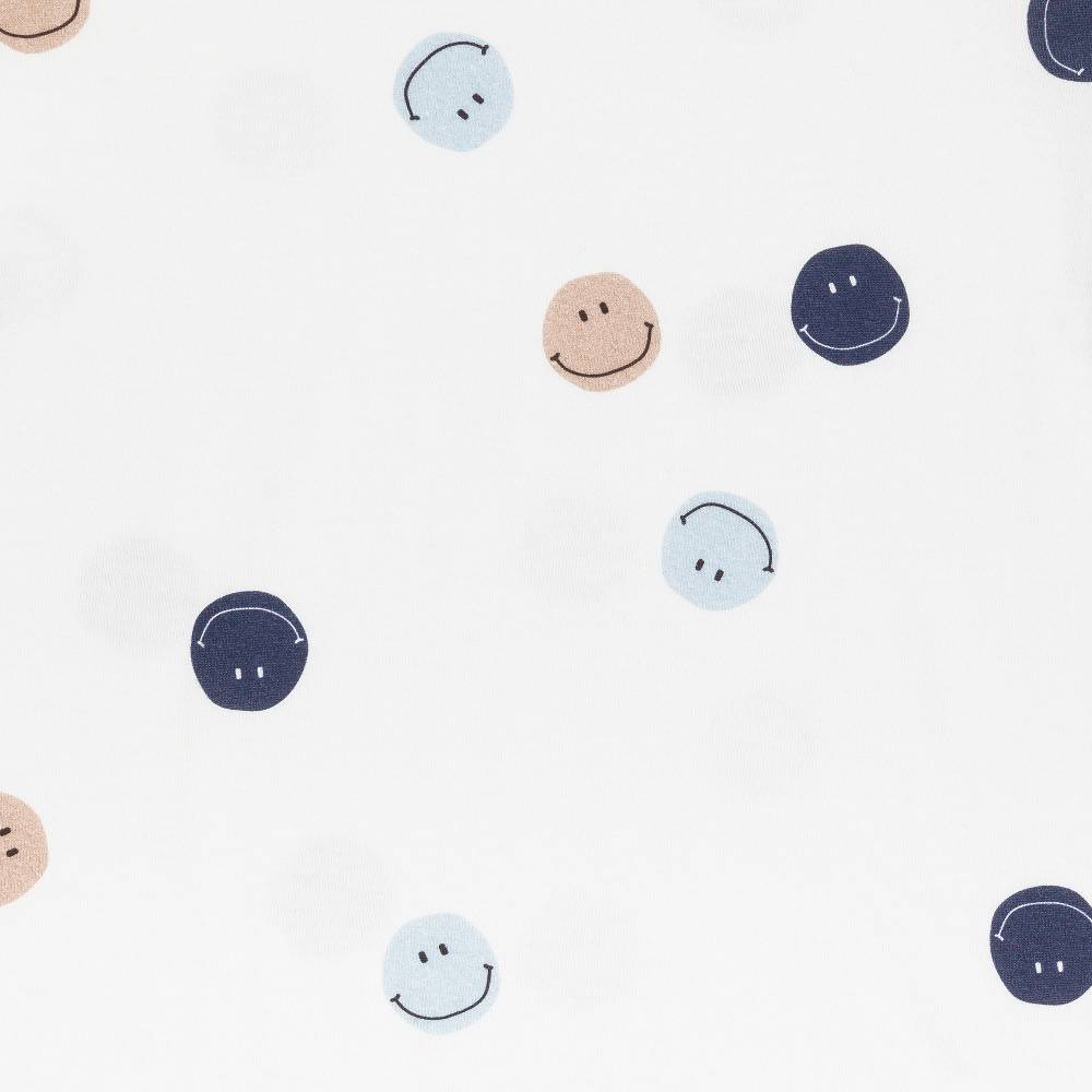 Lässig Baby Schlafoverall - Bio Baumwolle, Smile, Milky 2025