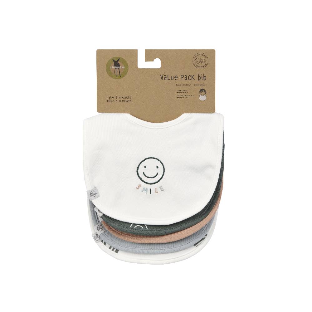 Lässig Lätzchen (5 Stk) - Tiny Smile, Beige Verkauf