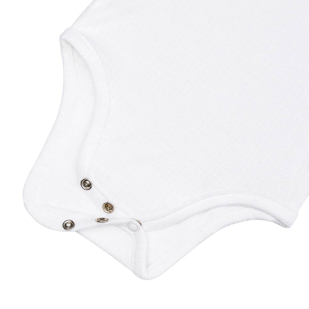 Lässig Baby Body Kurzarm - gerippt, Milky Versandkostenfrei