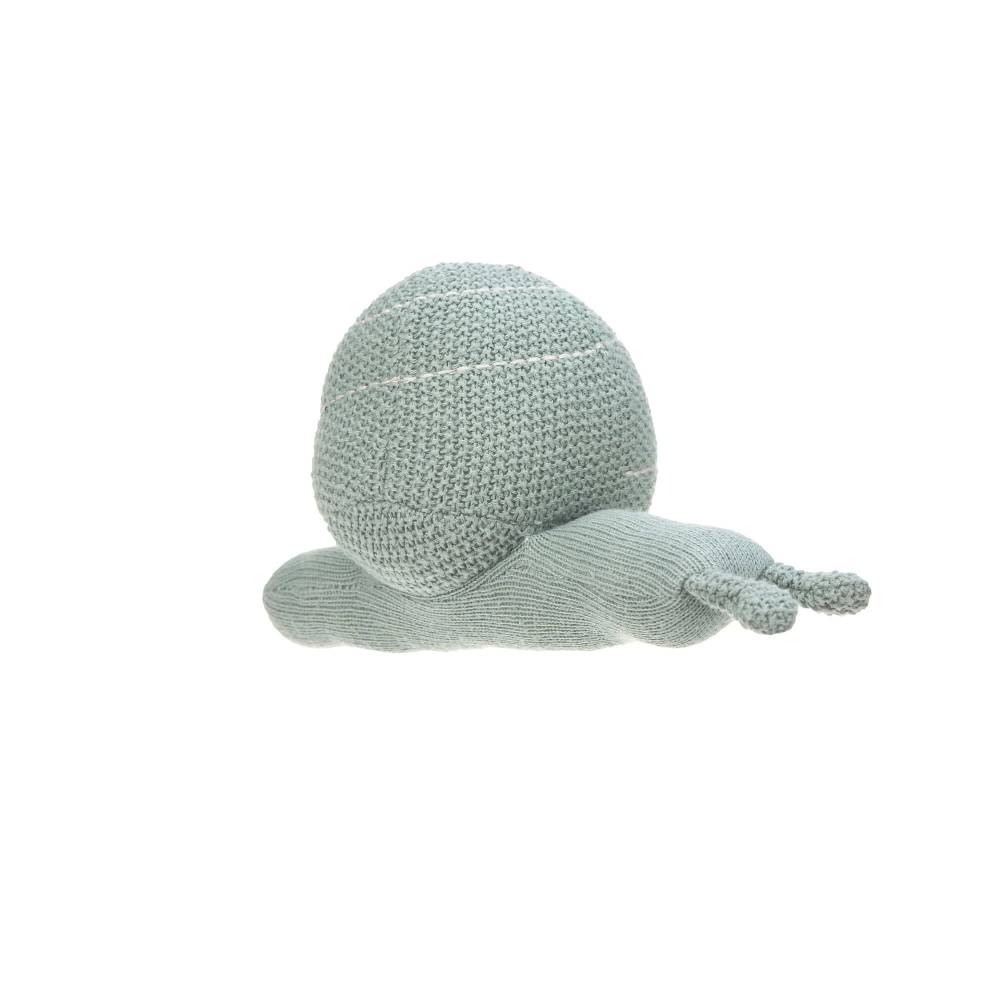 Lässig Kuscheltier mit Rassel - Knitted Toy, Garden Explorer Schnecke Grün Begrenztes Angebot