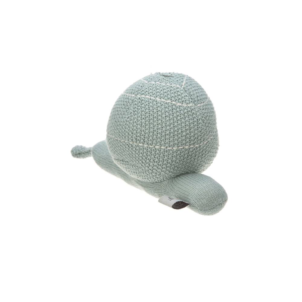 Lässig Kuscheltier mit Rassel - Knitted Toy, Garden Explorer Schnecke Grün Begrenztes Angebot
