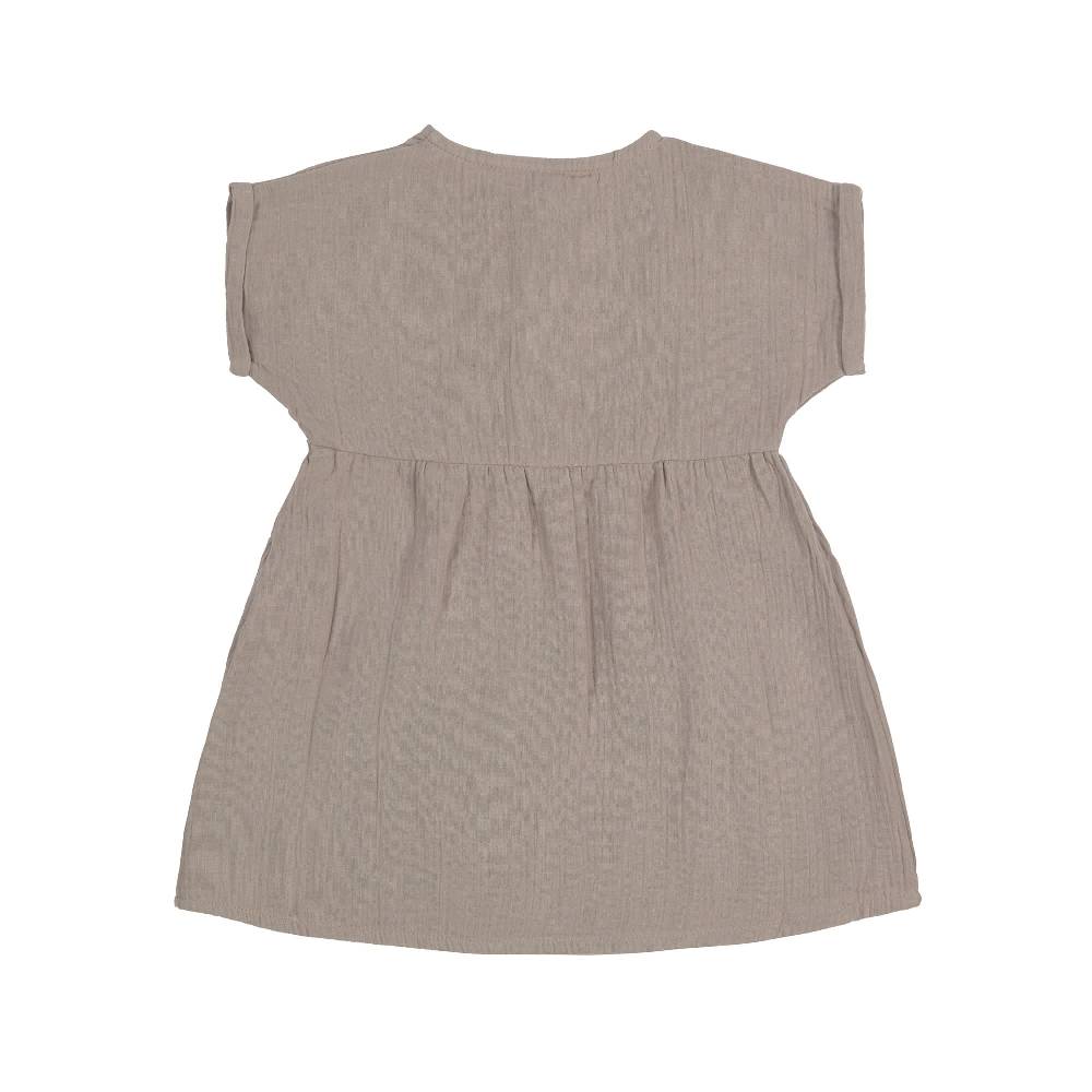 Lässig Kinderkleid - Bio Baumwolle, Taupe, Grau Muttertagsangebot