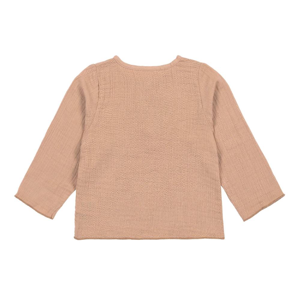 Lässig Musselin Langarmshirt - Bio Baumwolle, Orange Vatertagsangebot