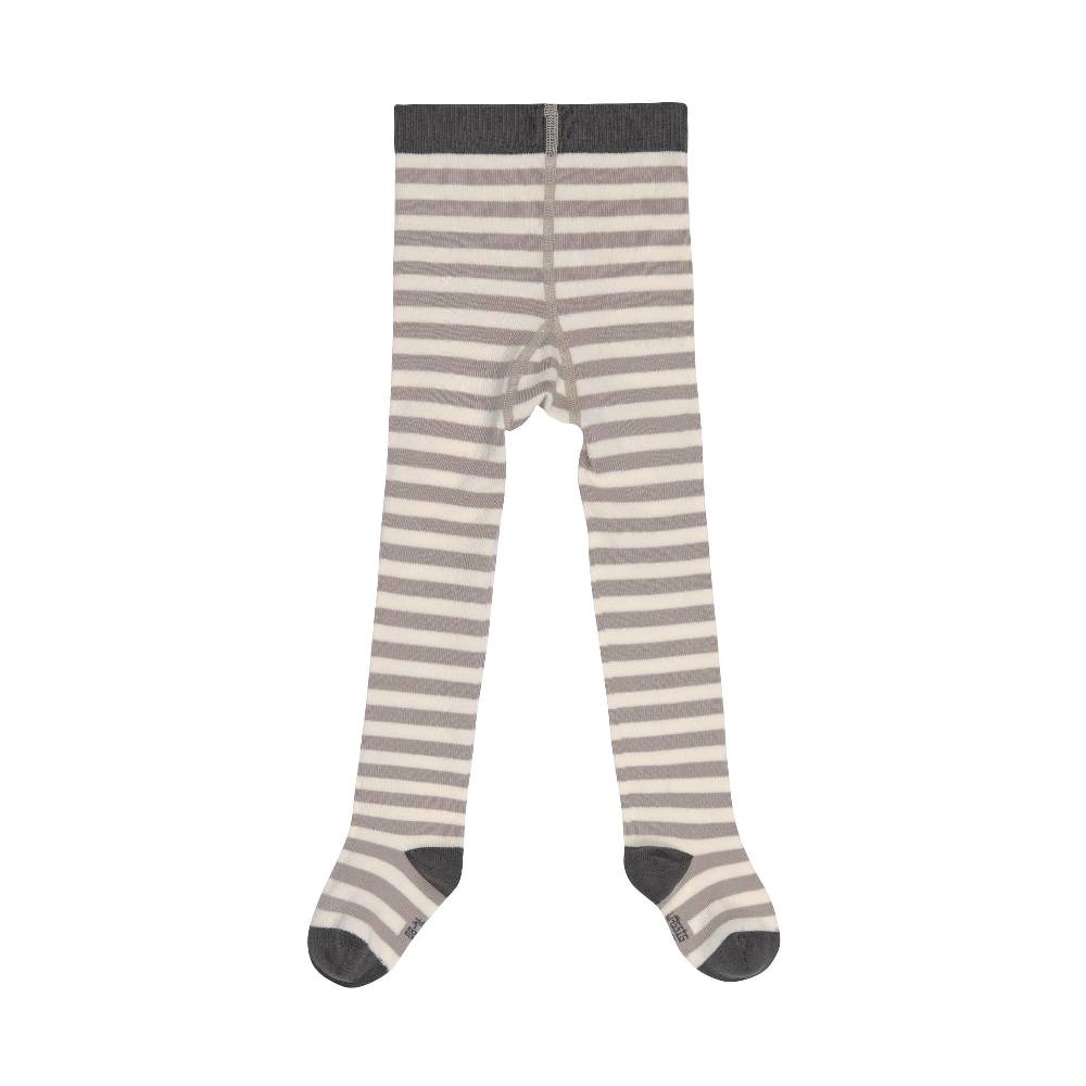 Lässig Strumpfhose GOTS - Tights, Streifen Taupe Weiß Zeitlich begrenztes Angebot