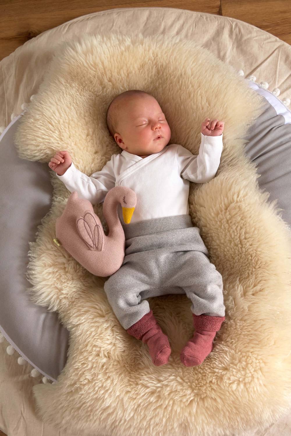 Lässig Baby Hose - Strickhose, Grau Exklusive Angebote