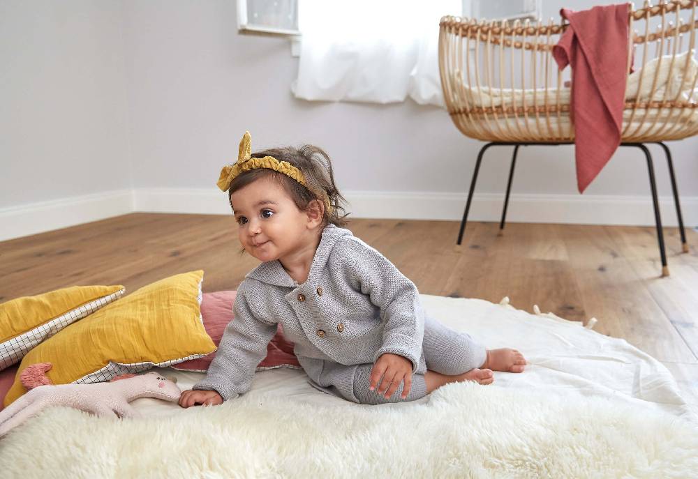 Lässig Baby Hose - Strickhose, Grau Exklusive Angebote