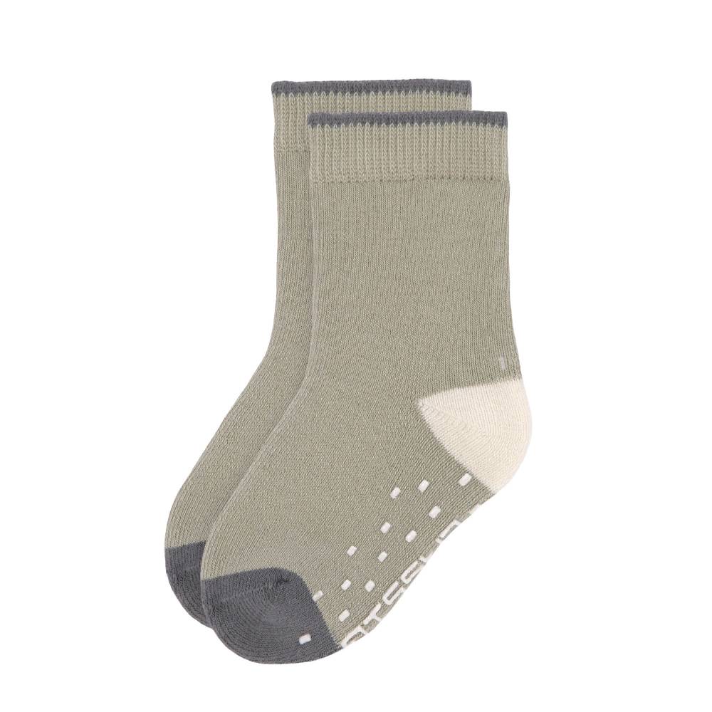 Lässig Kinder Antirutsch-Socken (2er-Set), Anthrazit Oliv Große Rabatte