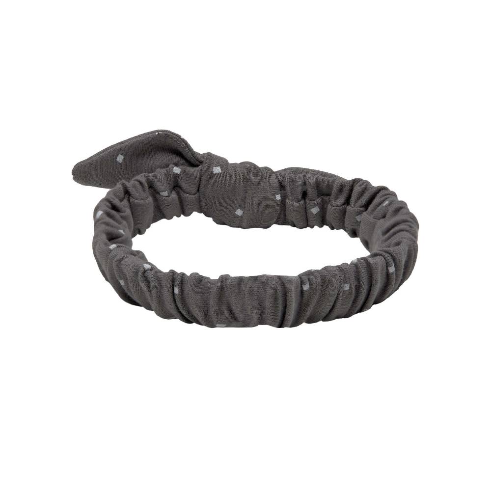 Lässig Stirnband Baby - Bio Baumwolle, Punkte, Anthrazit Räumungsverkauf