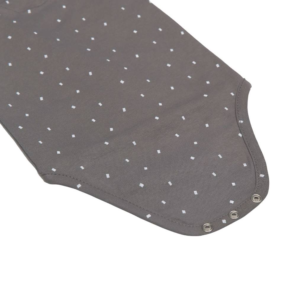 Lässig Baby Wickelbody kurzarm - Bio Baumwolle, Punkte, Anthrazit Tägliche Deals