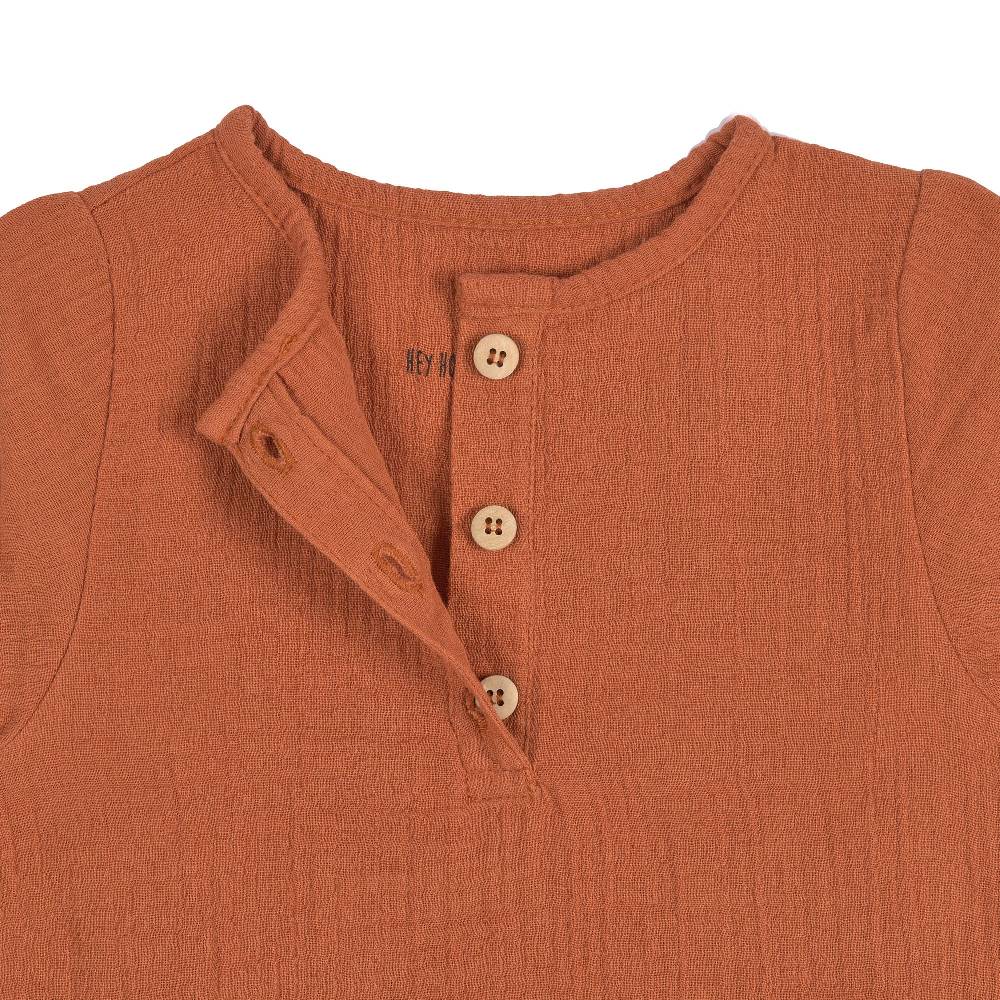 Lässig Baby Langarmshirt - Bio Baumwolle, Rostrot Riesige Ersparnisse