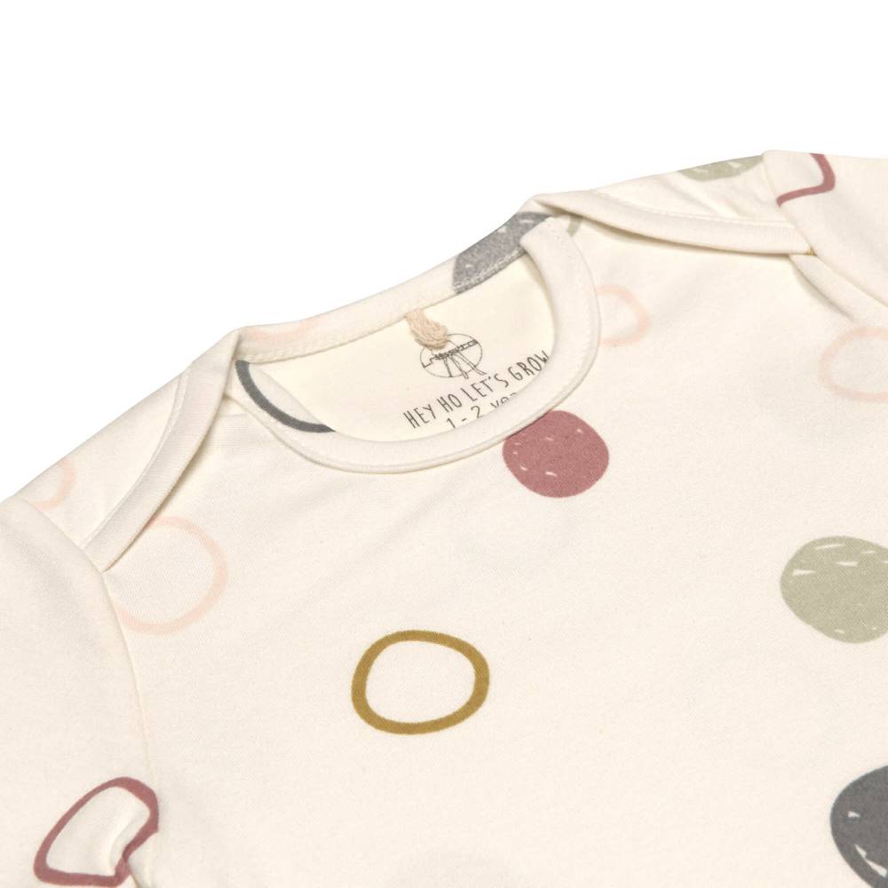 Lässig Baby Body langarm - Bio Baumwolle, Kreise, Beige Tiefpreis
