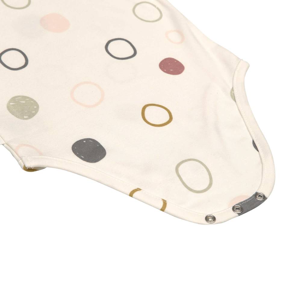 Lässig Baby Body langarm - Bio Baumwolle, Kreise, Beige Tiefpreis