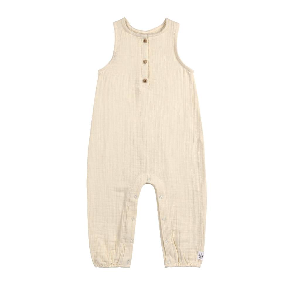Lässig Musselin Jumpsuit - Bio Baumwolle, Hellgelb