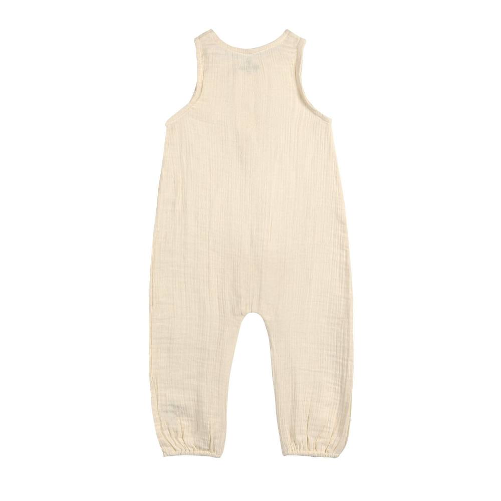 Lässig Musselin Jumpsuit - Bio Baumwolle, Hellgelb Letzte 2 Tage