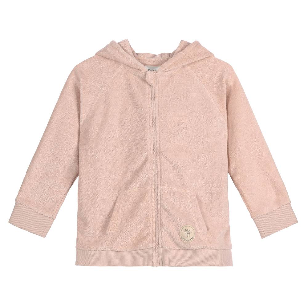 Lässig Frottee Jacke Kinder - Powder Pink, Rosa
