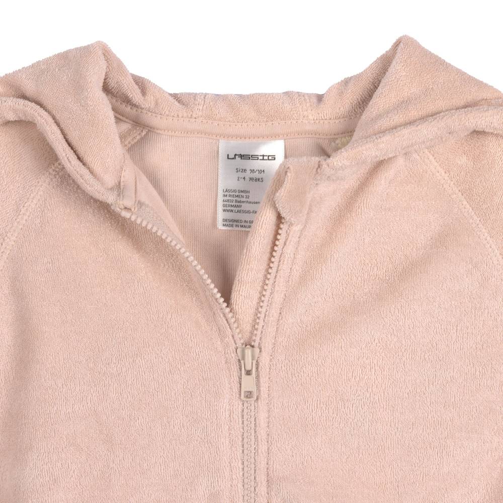 Lässig Frottee Jacke Kinder - Powder Pink, Rosa Bis zu 60% Rabatt