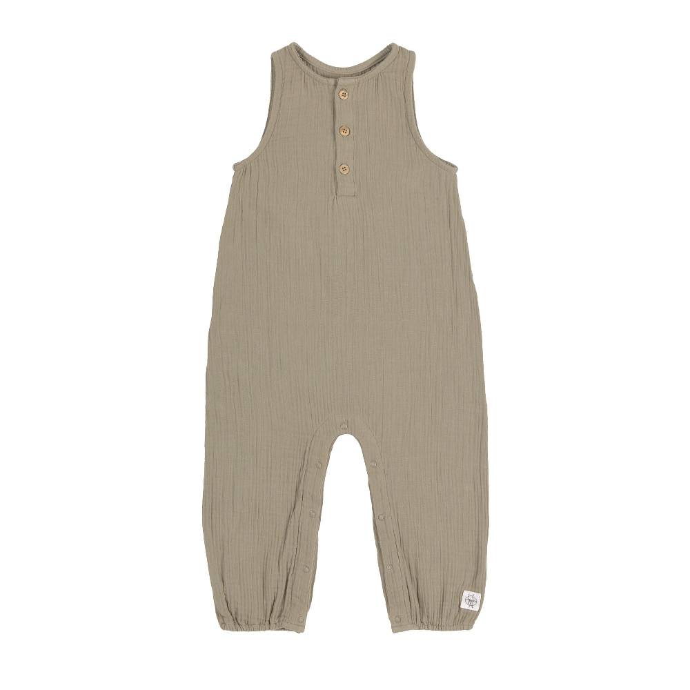 Lässig Baby Jumpsuit - Bio Baumwolle, Oliv
