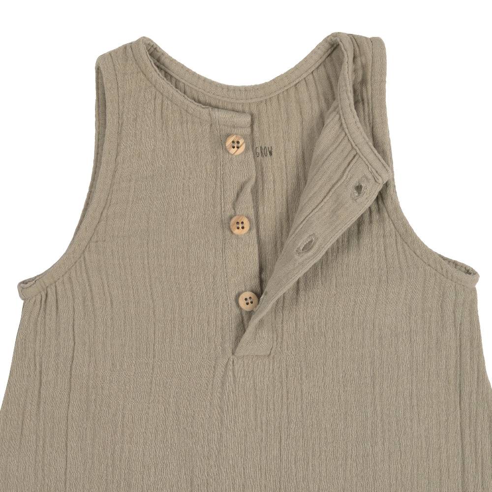 Lässig Baby Jumpsuit - Bio Baumwolle, Oliv Nur für heute