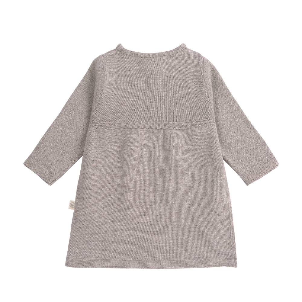 Lässig Babykleid - Strick Bio-Baumwolle, Grau Discount Store für neue Produkte