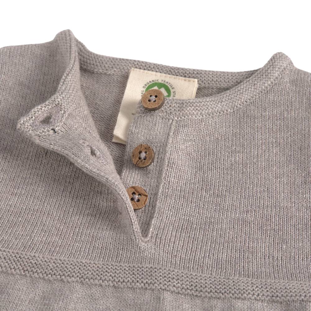 Lässig Babykleid - Strick Bio-Baumwolle, Grau Discount Store für neue Produkte