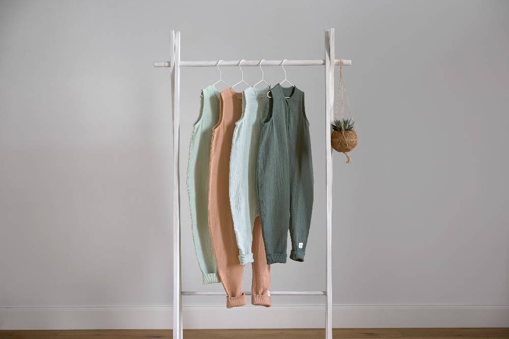 Lässig Musselin Kinder Schlafoverall 1 TOG - Bio Baumwolle, Petrolgrün Super Rabatt