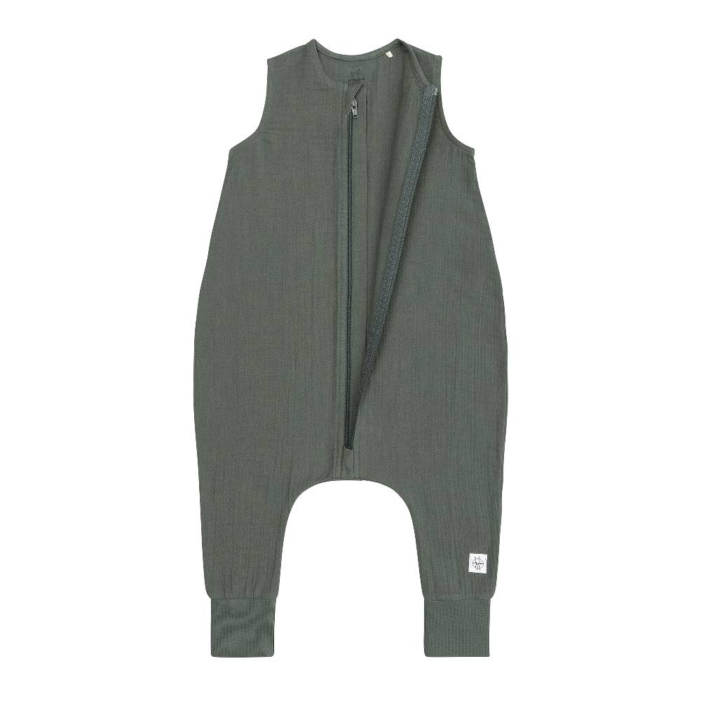 Lässig Musselin Kinder Schlafoverall 1 TOG - Bio Baumwolle, Petrolgrün Super Rabatt
