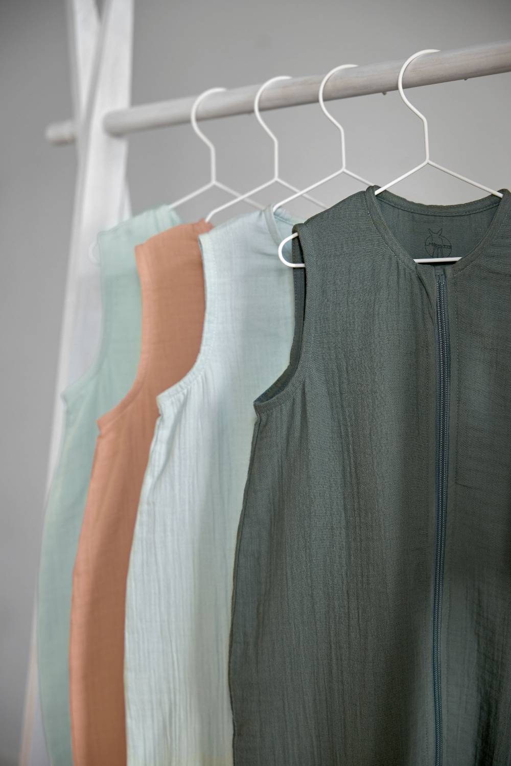 Lässig Musselin Kinder Schlafoverall 1 TOG - Bio Baumwolle, Petrolgrün Super Rabatt