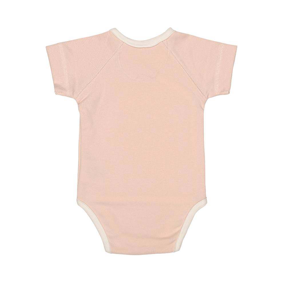 Lässig Baby Wickelbody (2er Set) kurzarm - Bio Baumwolle, Rosa Oliv Fabrikladen