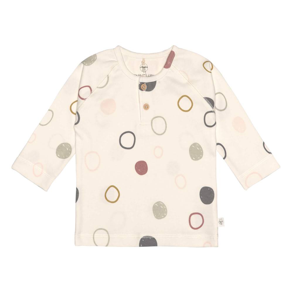 Lässig Baby Langarmshirts - Bio Baumwolle, Circles, Weiß
