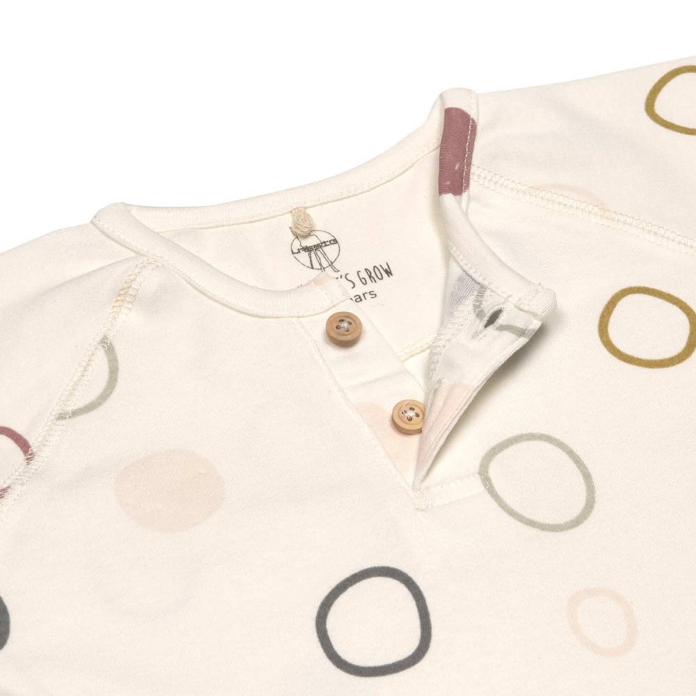 Lässig Baby Langarmshirts - Bio Baumwolle, Circles, Weiß Black Friday Preise