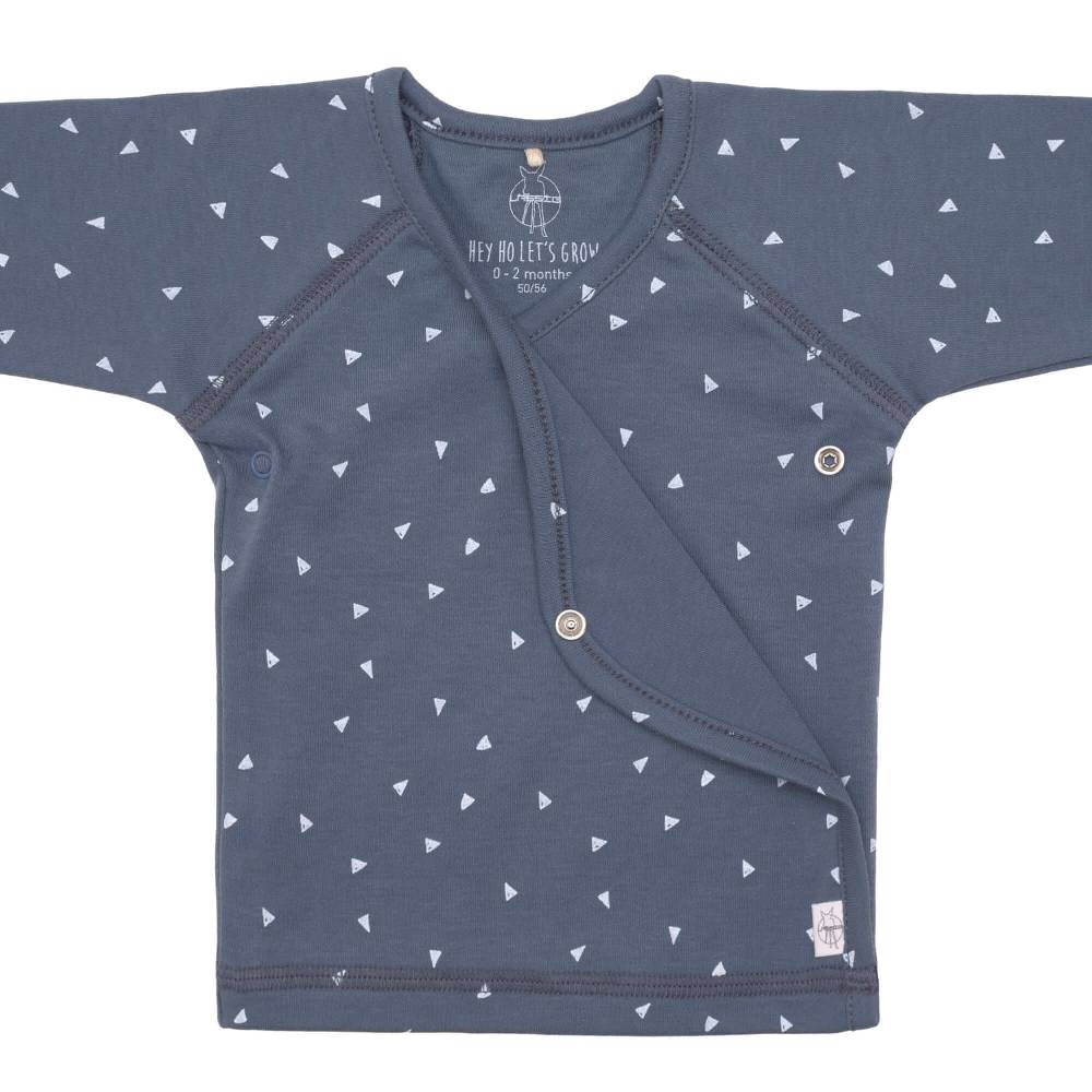 Lässig Baby Wickelshirt - Bio Baumwolle, Triangle, Blau zollfrei