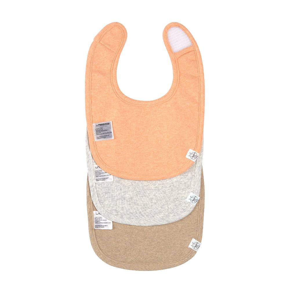 Lässig Spucklätzchen 3er Set - Baumwolle (bio), Apricot Hellgrau Beige 50% Rabatt für begrenzte Zeit