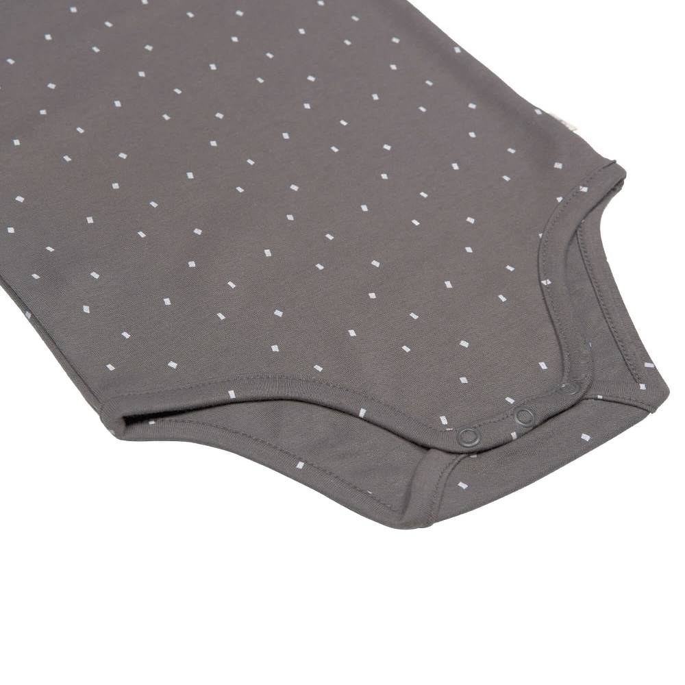 Lässig Baby Body kurzarm - Bio Baumwolle, Punkte, Anthrazit Rabatte dieses Monats