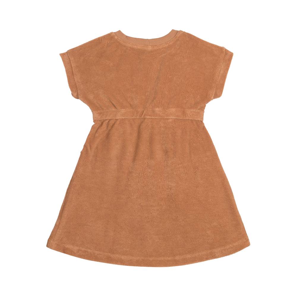 Lässig Frottee Kleid Kinder, Karamell Schlussverkauf