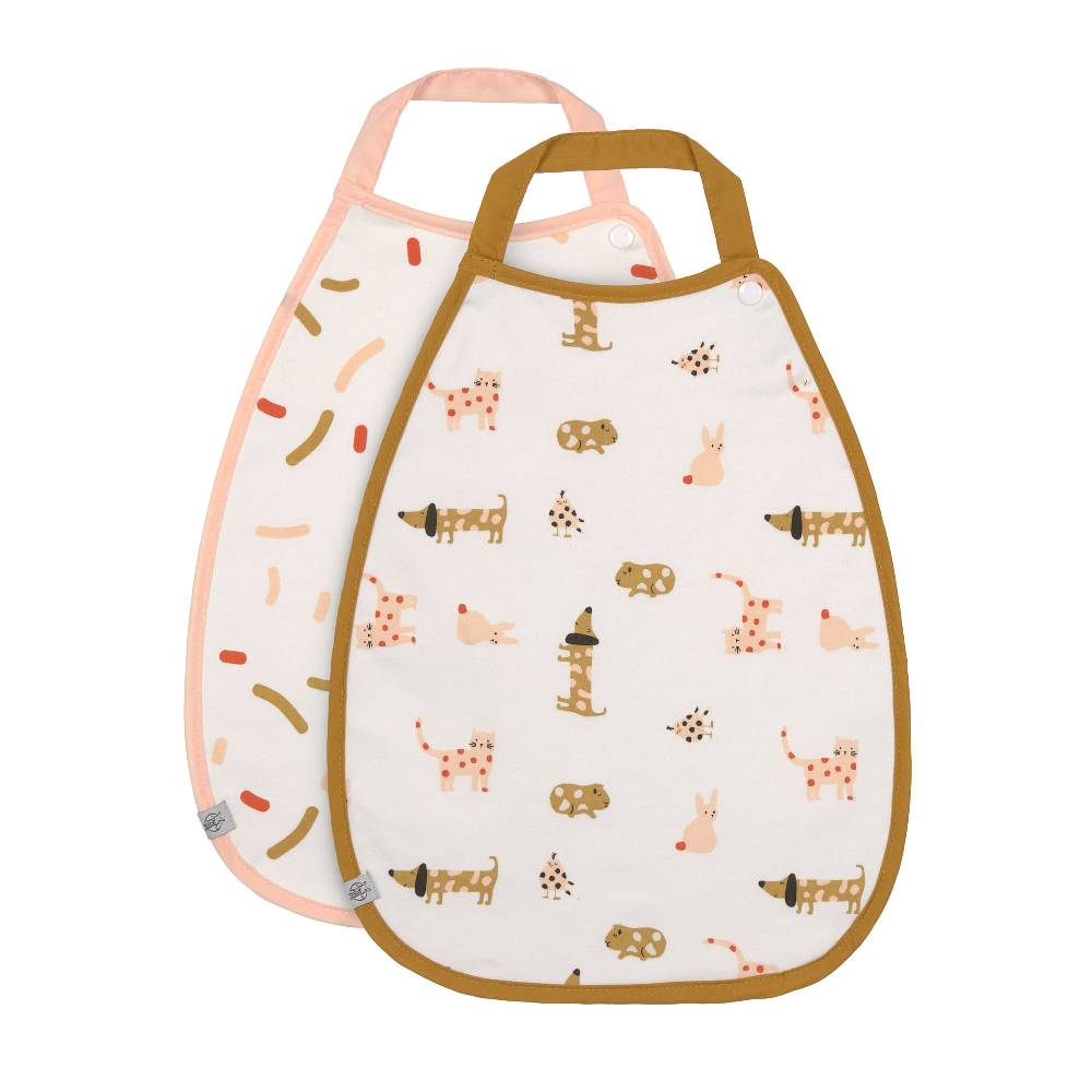 Lässig Baby Lätzchen Extra Groß (2 Stk), Little Mateys Spicy Orange