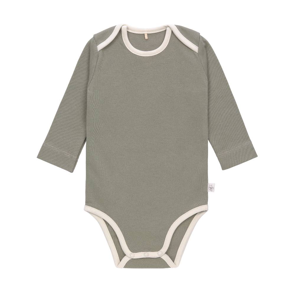 Lässig Baby Body (2er Set) langarm - Bio Baumwolle, Rosa Oliv Kostenloser Versand