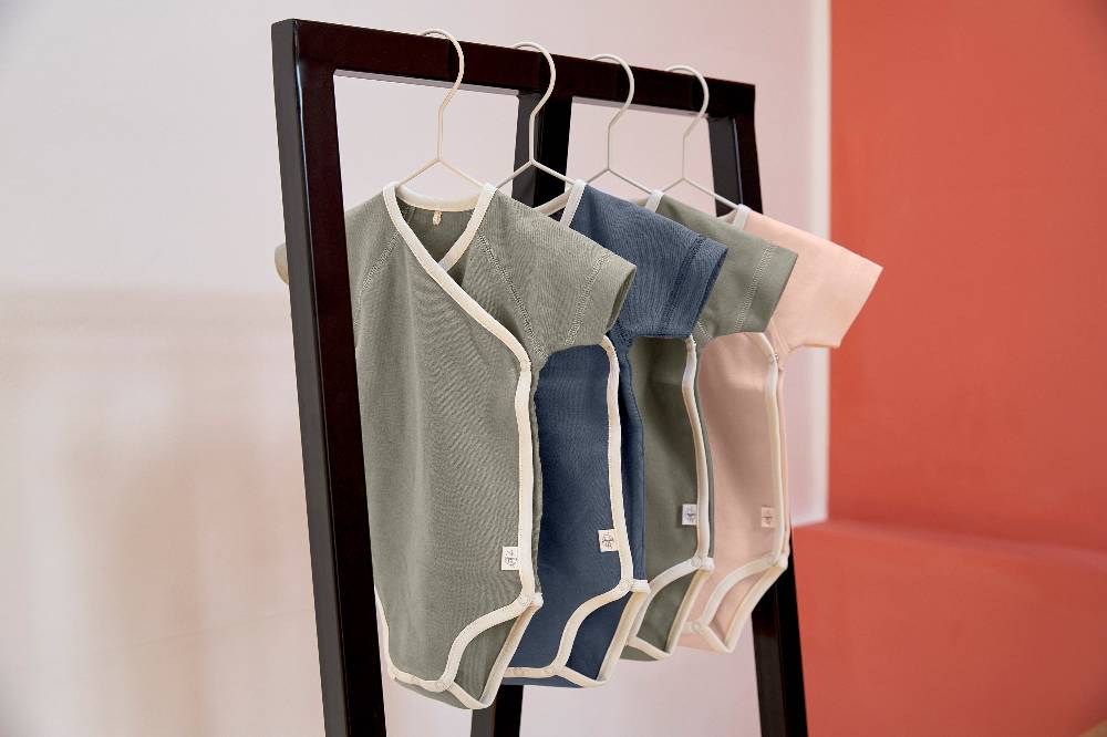 Lässig Baby Body (2er Set) langarm - Bio Baumwolle, Rosa Oliv Kostenloser Versand