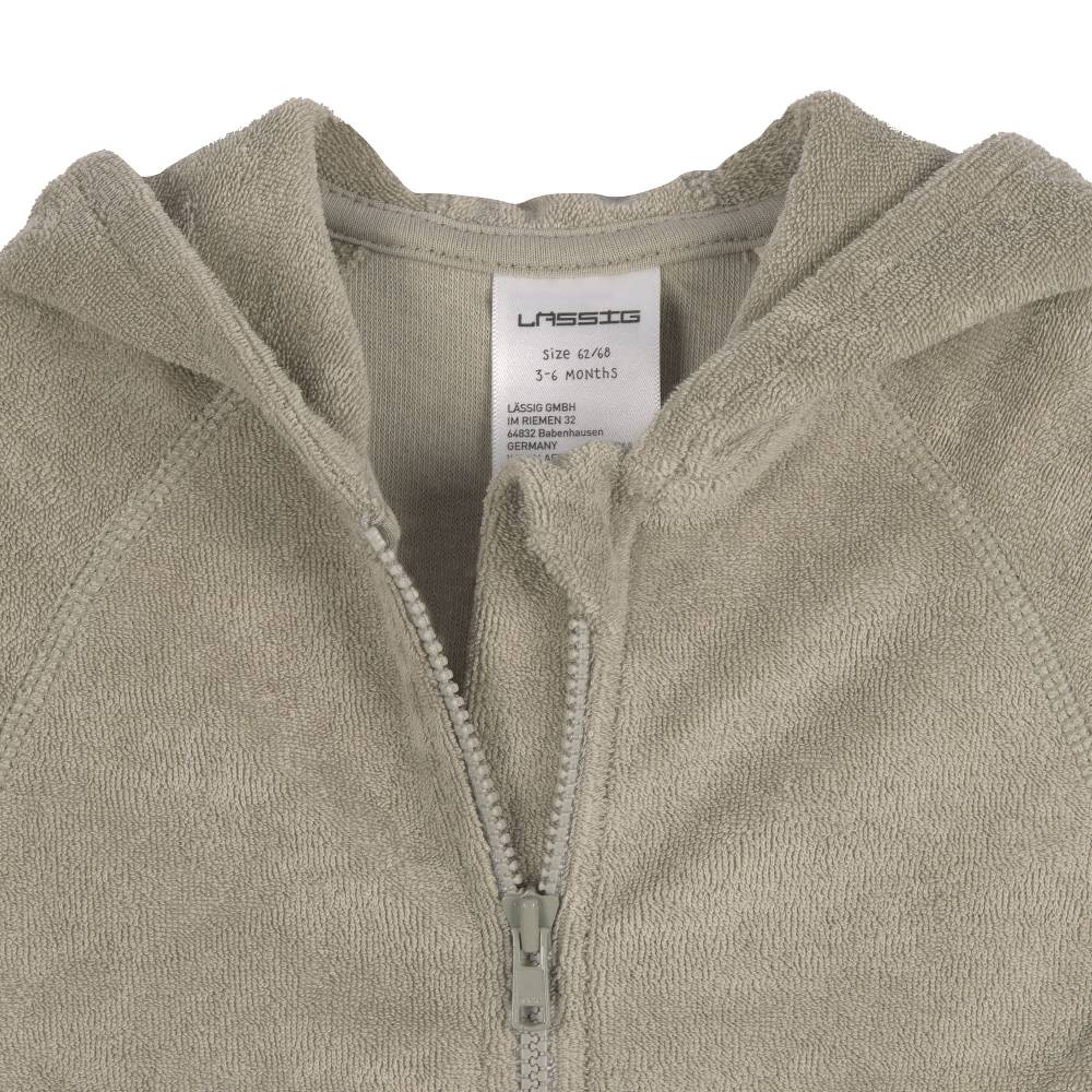 Lässig Frottee Jacke Kinder, Oliv Großer Ausverkauf