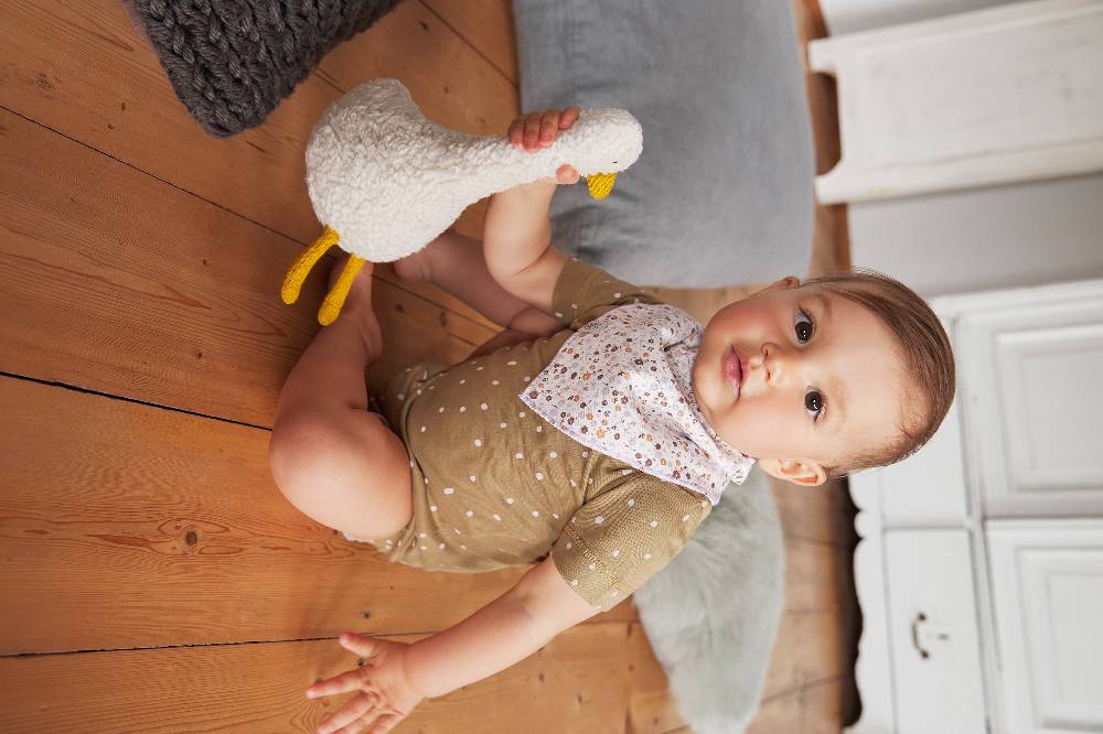 Lässig Baby Wickelbody kurzarm - Bio Baumwolle, Punkte, Gelb Heißer Verkauf