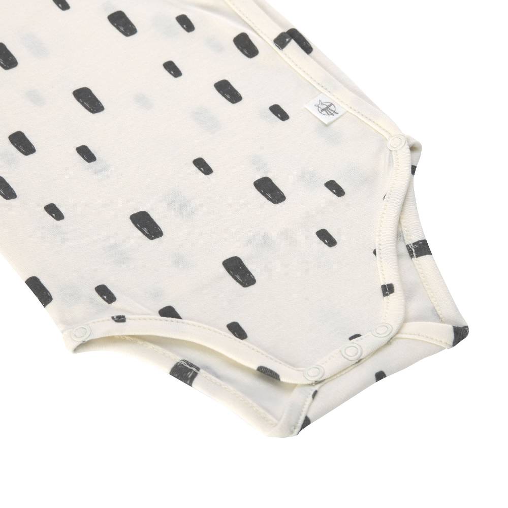 Lässig Baby Wickelbody langarm - Bio Baumwolle, Rechtecke, Weiß Bestseller