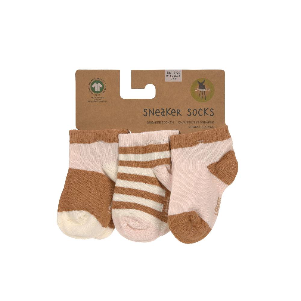Lässig Kinder Sneaker Socken (3er-Set), Rosa Karamell Tägliche Deals