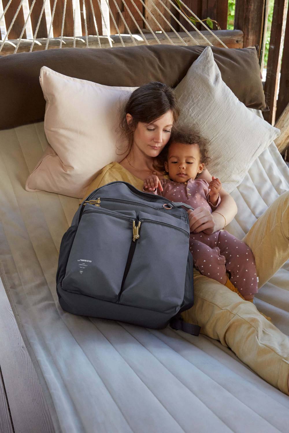 Lässig Strampler, Baby Overall - Bio Baumwolle, Triangle Cinnamon Tiefpreis