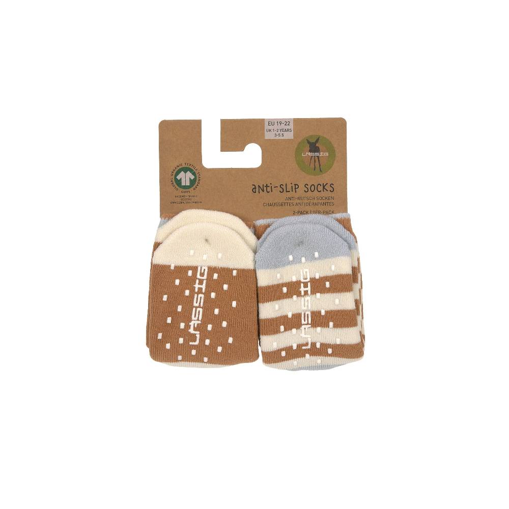 Lässig Kinder Antirutsch-Socken (2er-Set), Hellblau Karamell Wochenangebot