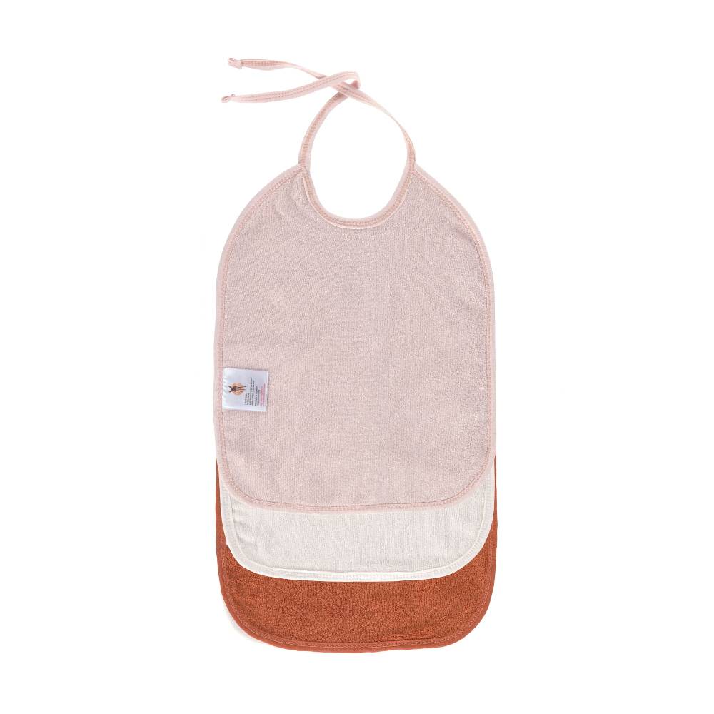 Lässig Mull Lätzchen (3 Stk) - Bib, Powder Pink Milky Rust Letzte 3 Tage