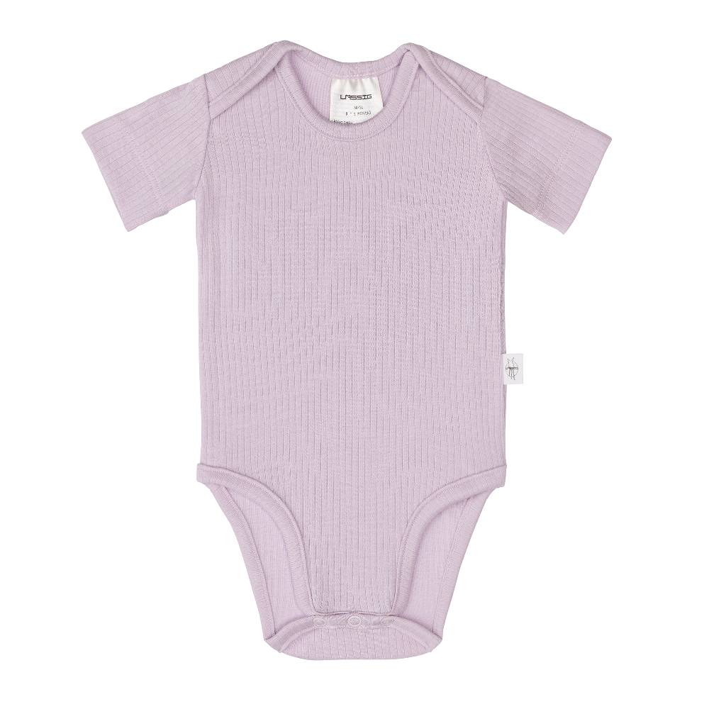 Lässig Baby Body Kurzarm - gerippt, Lila