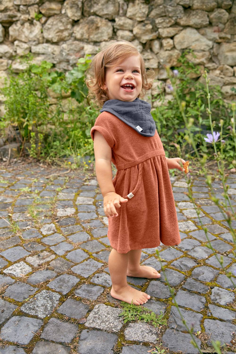 Lässig Frottee Kleid Kinder, Rostrot Bis zu 65% Rabatt