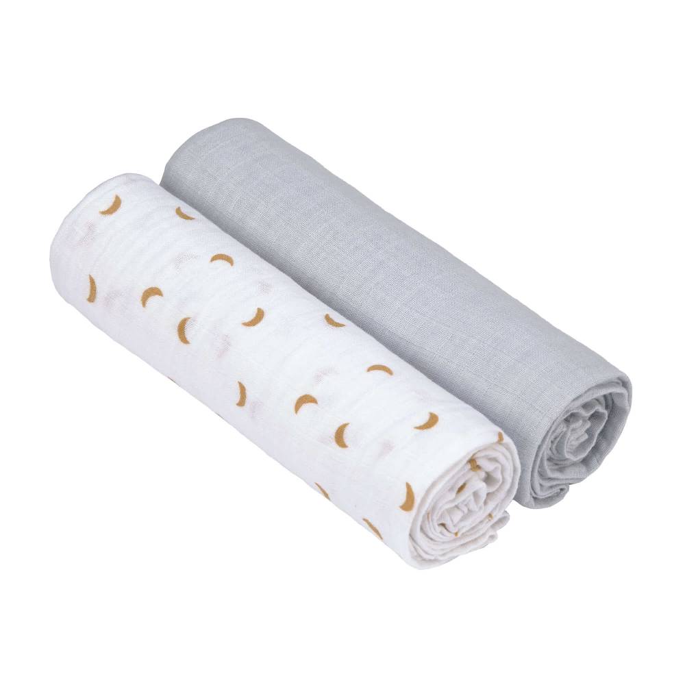 Lässig Mulltücher (2 Stk) - Swaddle & Burp Blanket XL, Adventure Traktor